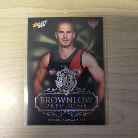 2018 Select Platinum Brownlow Predictor David Zaharakis Essendon LOW NUMBER No.006/50