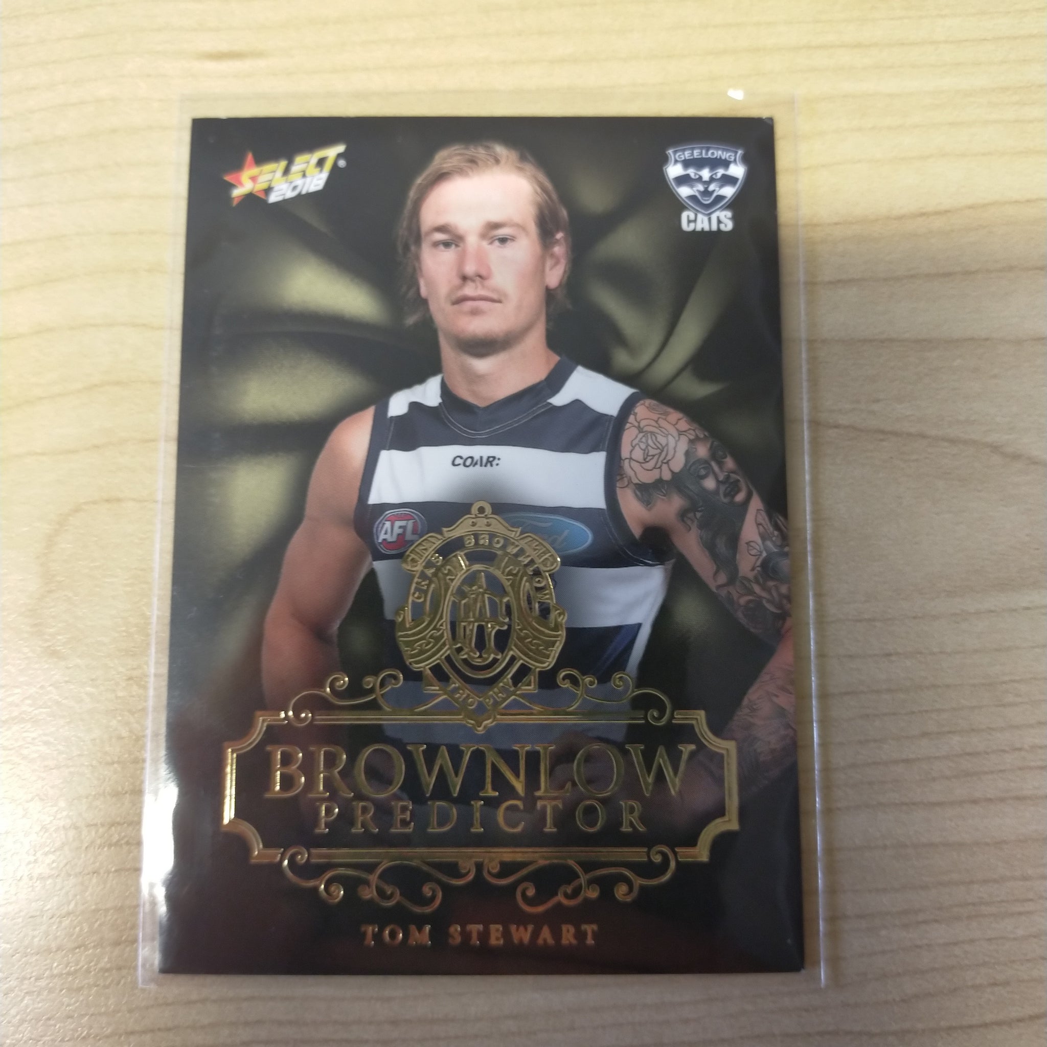 2018 Select Gold Brownlow Predictor Tom Stewart Geelong No.083/250