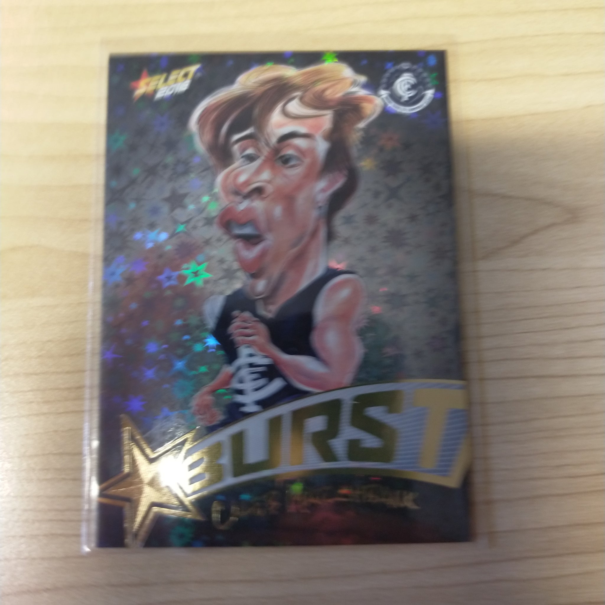 2018 Select Black Starburst Caleb Marchbank Carlton No. 017/600