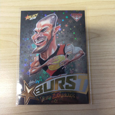 2018 Select Black Starburst David Zaharakis Essendon No. 262/600