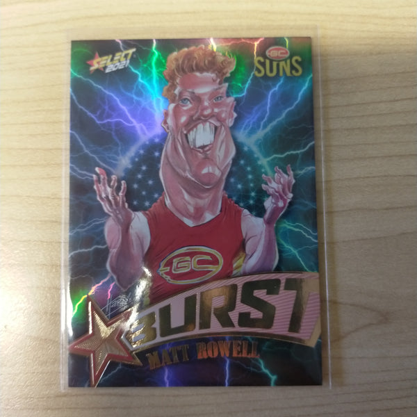 2021 AFL Select Footy Stars Lightning Star Burst Matt Rowell Gold Coast No.175/210