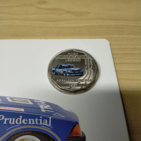 2018 Ford High Octane 1981 XD Falcon Tru-Blu Carded 50c Coin