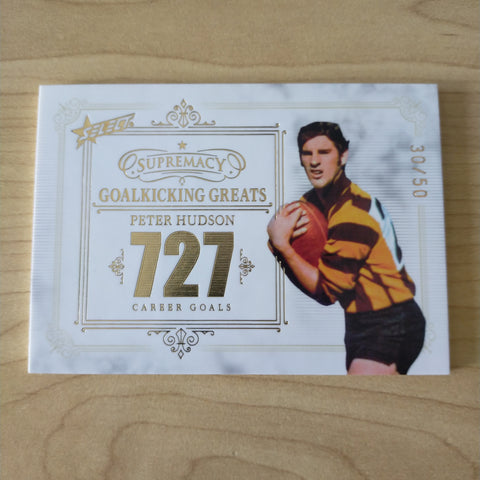 2021 Select Supremacy Goalkicking Greats Peter Hudson Hawthorn 30/50