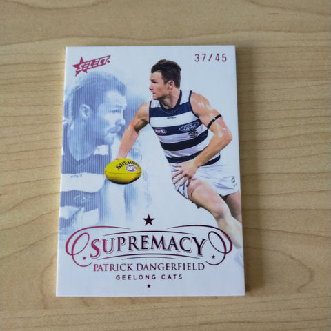 2021 Select Supremacy Red Base Card Patrick Dangerfield Geelong 37/45