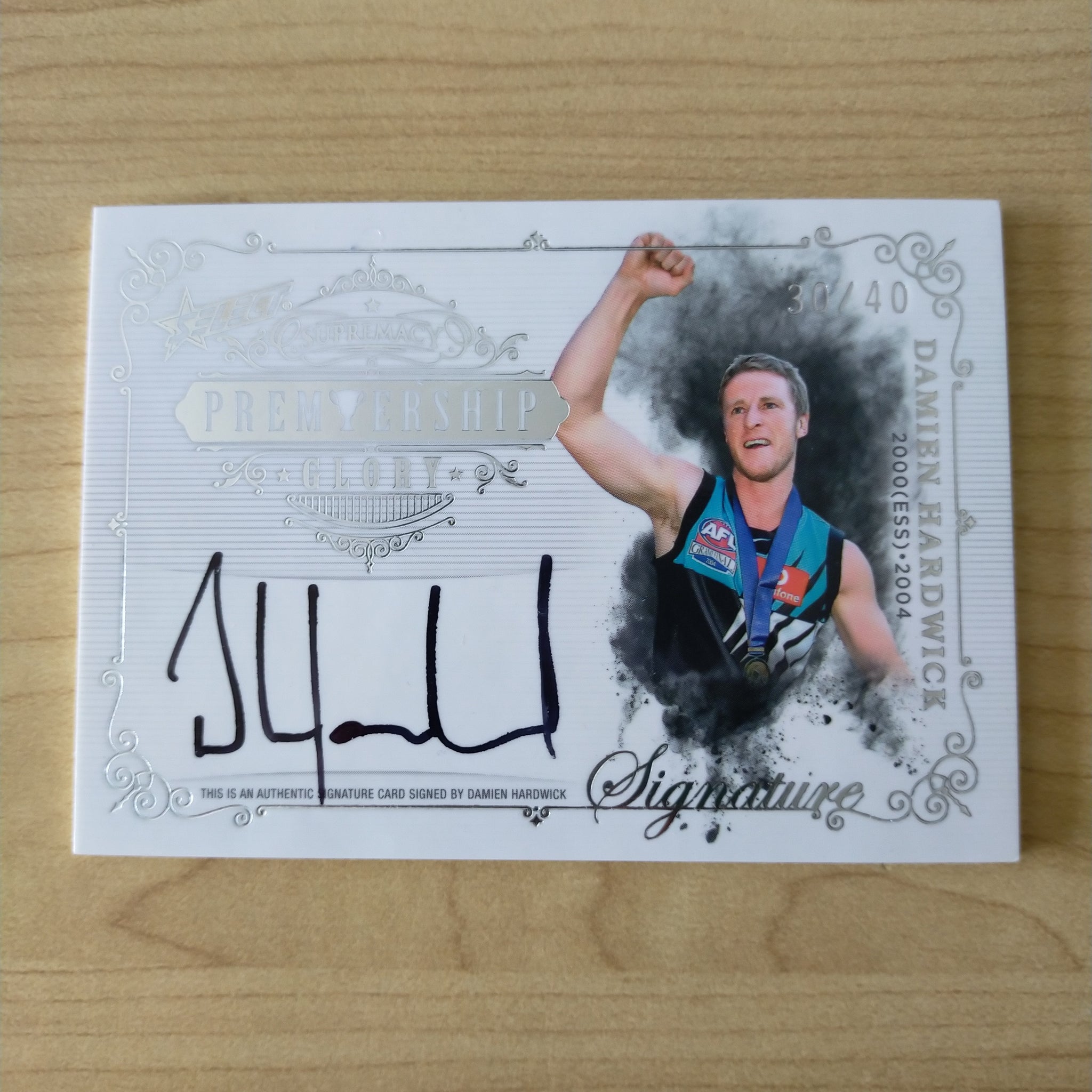 2021 Select Supremacy Premiership Glory Signature Damien Hardwick Port Adelaide 30/40