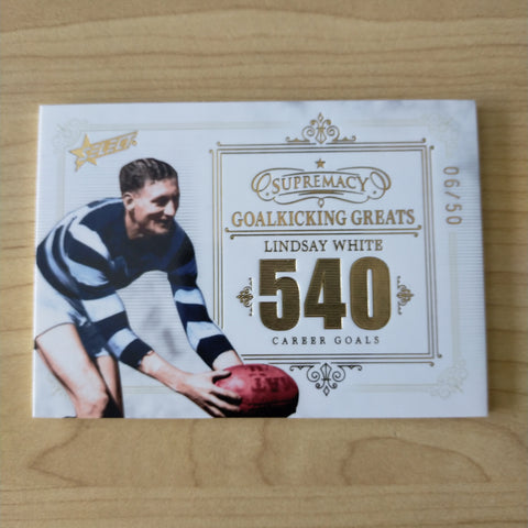 2021 Select Supremacy Goalkicking Greats Lindsay White Geelong 06/50