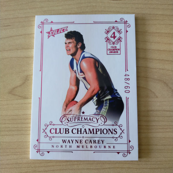 2021 Select Supremacy Club Champions Wayne Carey North Melbourne 48/60