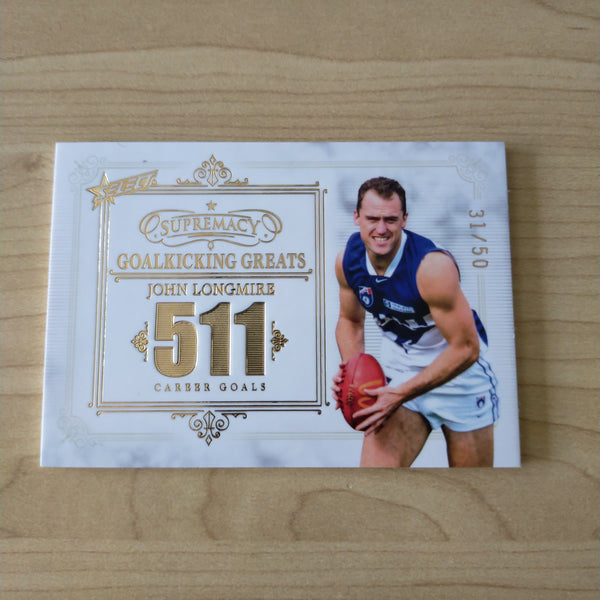 2021 Select Supremacy Goalkicking Greats John Longmire North Melbourne 31/50