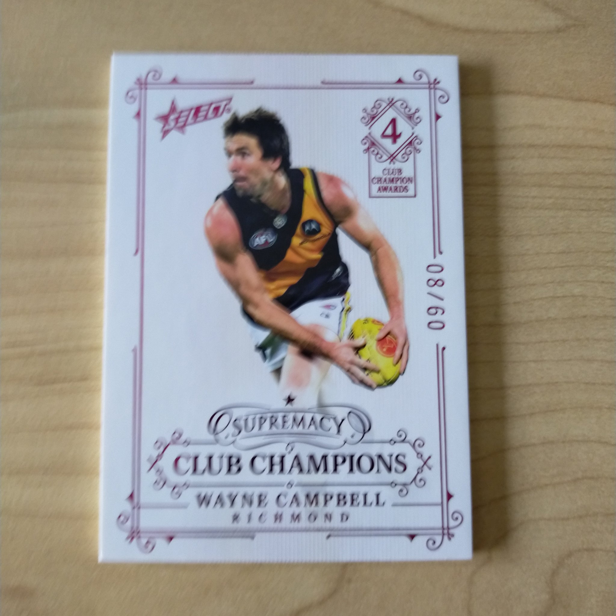 2021 AFL Select Supremacy Club Champions Wayne Campbell Richmond 08/60