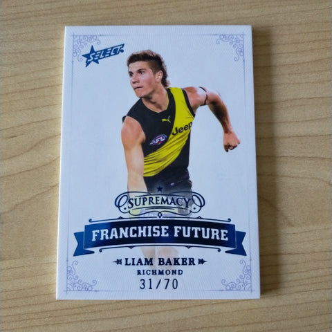 2021 Select Supremacy Franchise Future Liam Baker Richmond 31/70