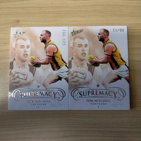 2021 Select Supremacy Gold and Silver Base Card Tom Mitchell Hawthorn