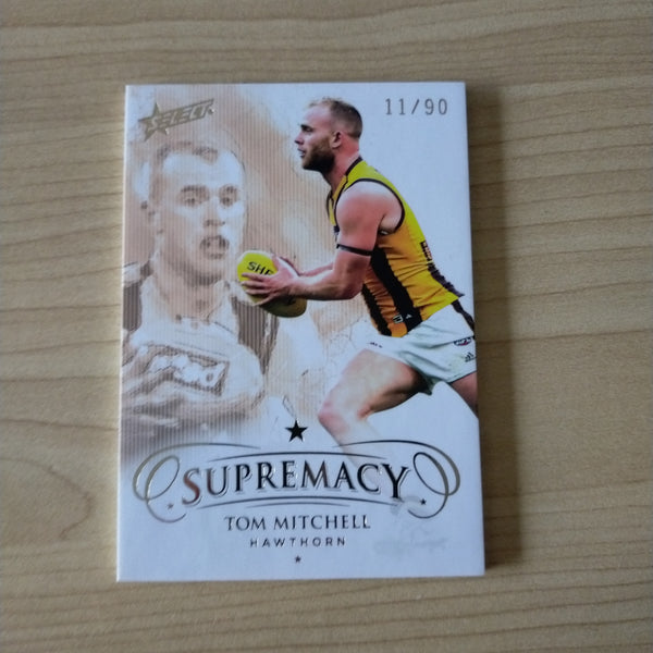 2021 Select Supremacy Gold and Silver Base Card Tom Mitchell Hawthorn