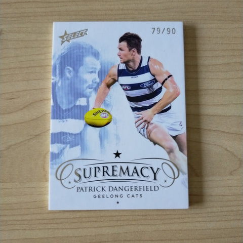 2021 Select Supremacy Gold Base Card Patrick Dangerfield Geelong 79/90