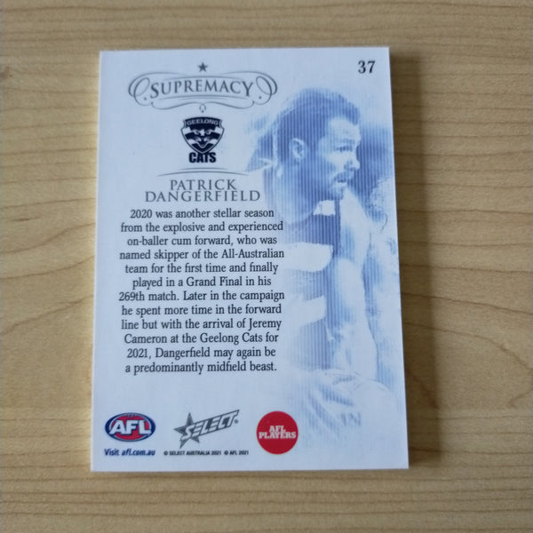 2021 Select Supremacy Gold Base Card Patrick Dangerfield Geelong 79/90