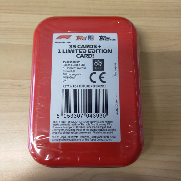 Topps Turbo Attax Formula 1 Trading Cards Sealed In Tin - 35 Cards + 1 Limited Edition Card