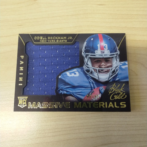 2015 Panini Massive Materials Rookie Card Odell Beckham Jr Patch NFL Card