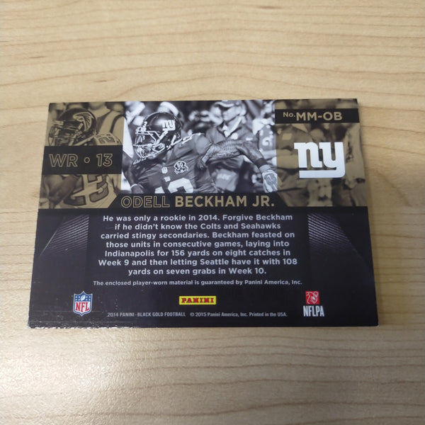 2015 Panini Massive Materials Rookie Card Odell Beckham Jr Patch NFL Card