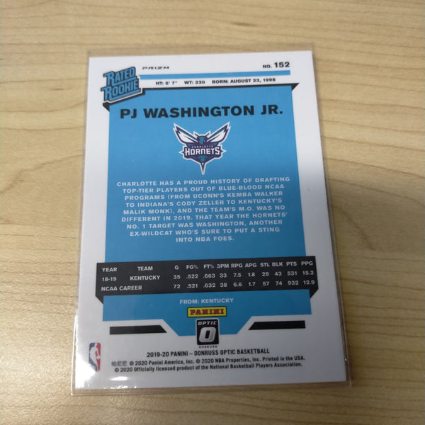 2020 Panini Optic Rated Rookie PJ Washington Jr Hornets NBA Basketball Card