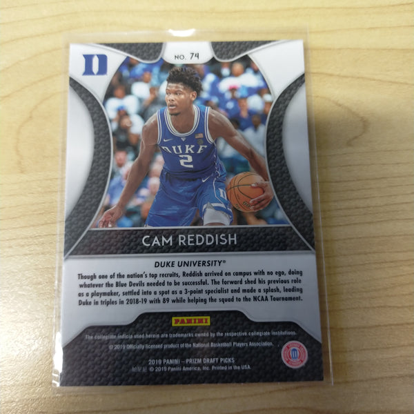 2019 Panini Prizm Duke University Cam Reddish NBA Basketball Card