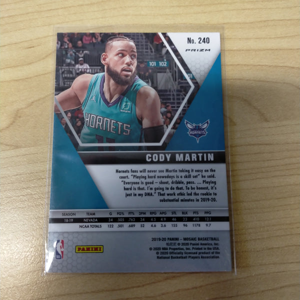 2020 Panini Mosaic Rookie Card Cody Martin Hornets NBA Basketball Card