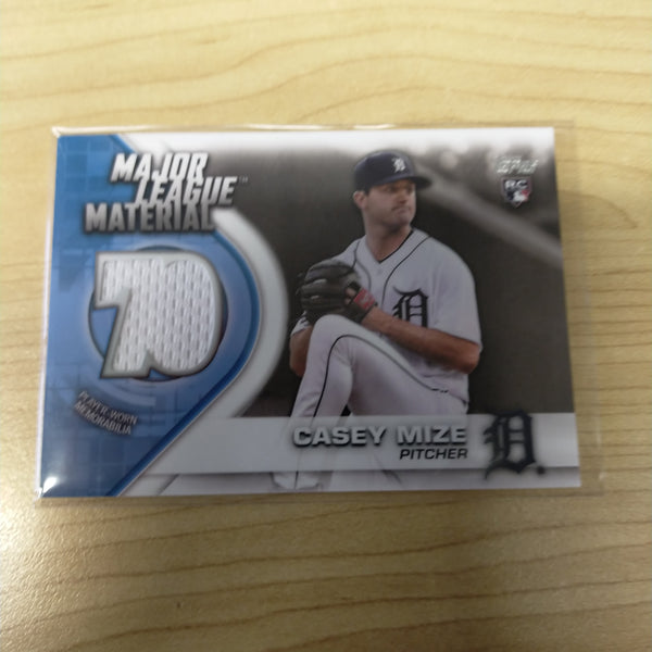 2021 Topps Major League Material Casey Mize Detroit Baseball Card