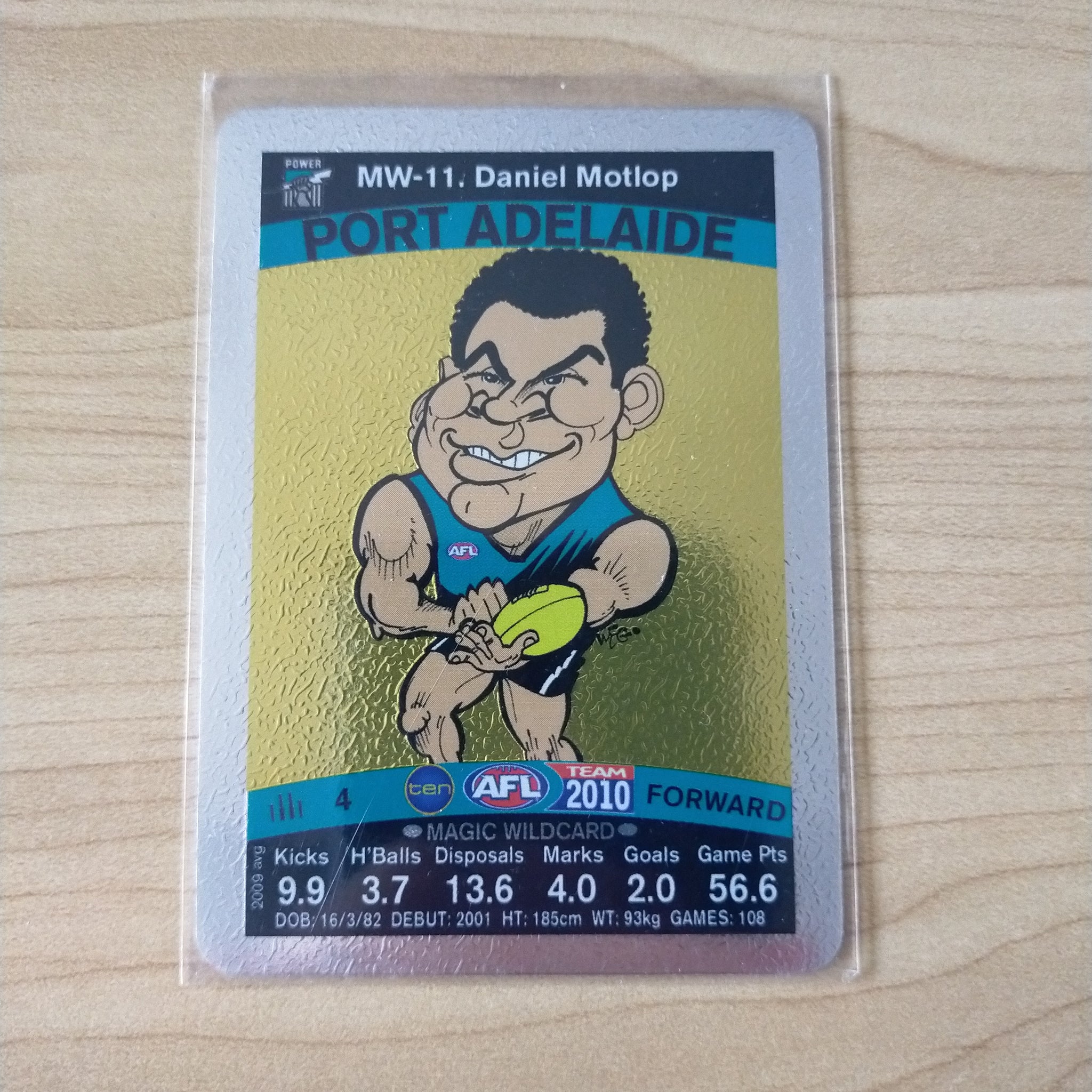 2010 Teamcoach Magic Wildcard Daniel Motlop Port Adelaide MW-11