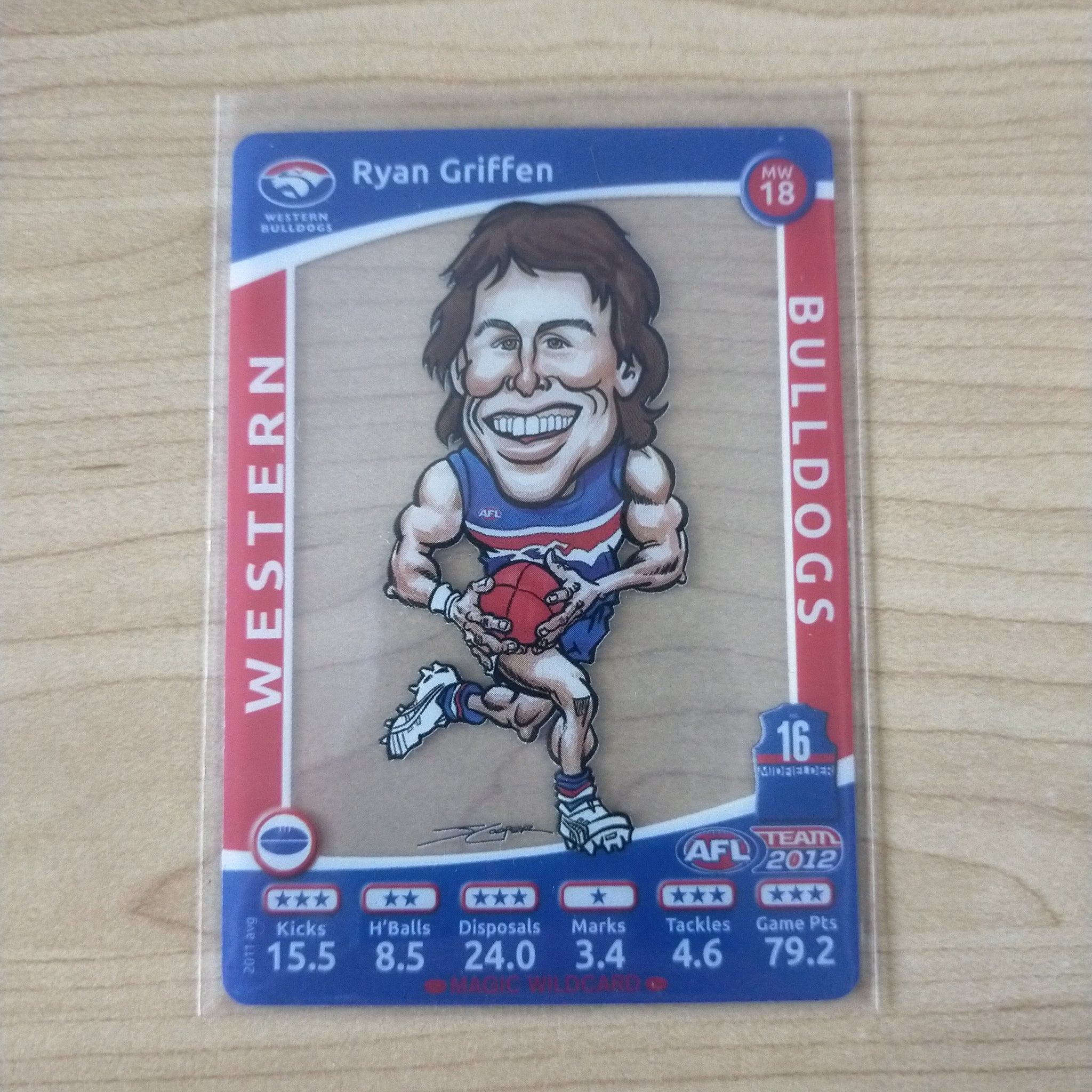 2012 Teamcoach Magic Wildcard Ryan Griffen Western Bulldogs MW-18