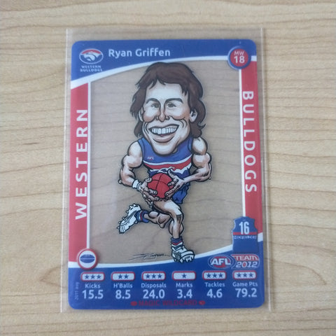 2012 Teamcoach Magic Wildcard Ryan Griffen Western Bulldogs MW-18