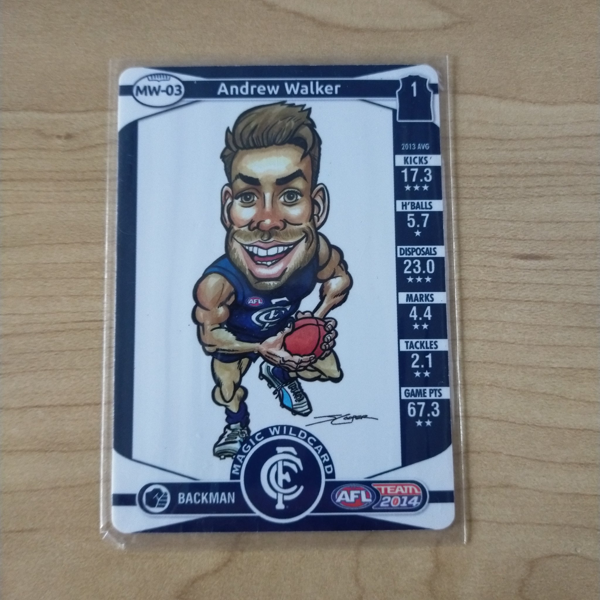 2014 Teamcoach Magic Wildcard Andrew Walker Carlton MW-03