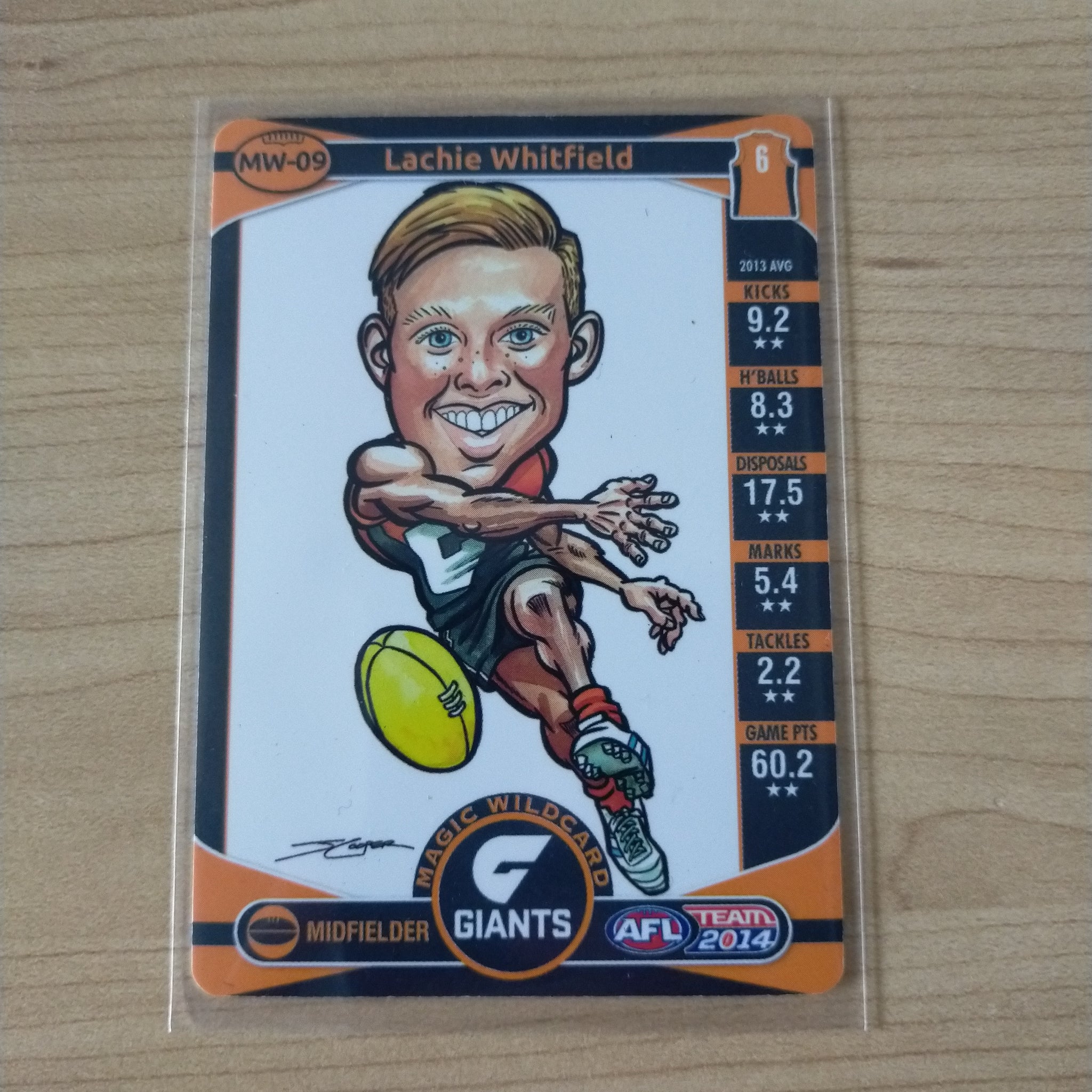 2014 Teamcoach Magic Wildcard Lachie Whitfield GWS MW-09