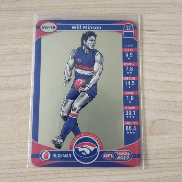 2014 Teamcoach Star Wildcard Will Minson Western Bulldogs SW-18