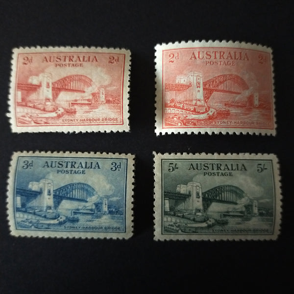 Australia 1931 Bridge Set of 4 (incl 2d typo) SG141-4 MLH