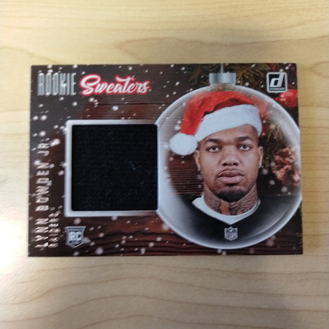 2020 Panini Rookie Sweaters Patch Rookie Card Lynn Bowden Jr Raiders NFL Football Card