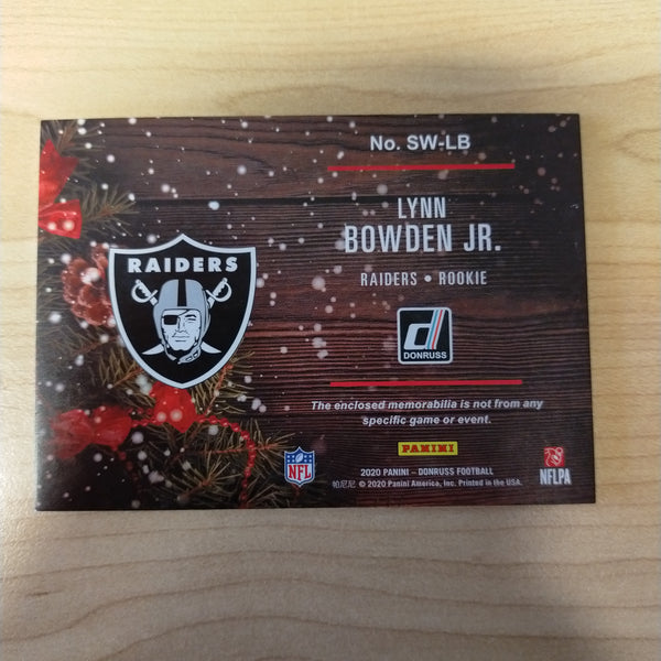 2020 Panini Rookie Sweaters Patch Rookie Card Lynn Bowden Jr Raiders NFL Football Card