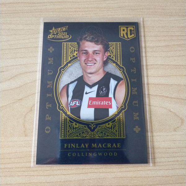 2021 AFL Optimum Plus Rookie Card Finlay Macrae Collingwood No.020/455