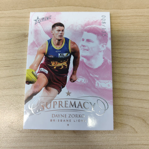 2021 Select Supremacy Silver Base Card Dayne Zorko Brisbane LOW NUMBER 008/135