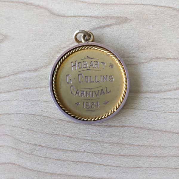 AFL VFL 1924 Hobart Carnival Gold Medal Awarded to Goldie Collins Fitzroy
