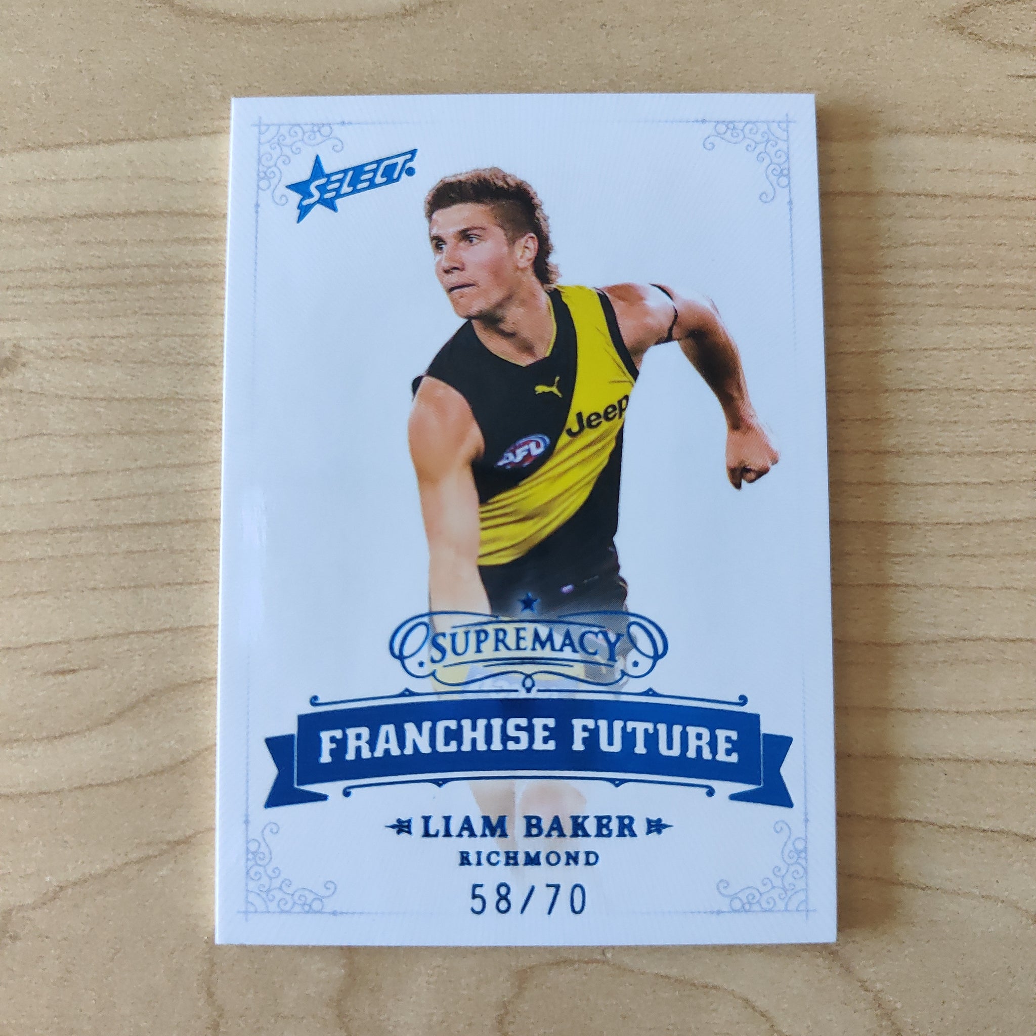 2021 Select Supremacy Future Franchise Liam Baker Richmond No.58/70