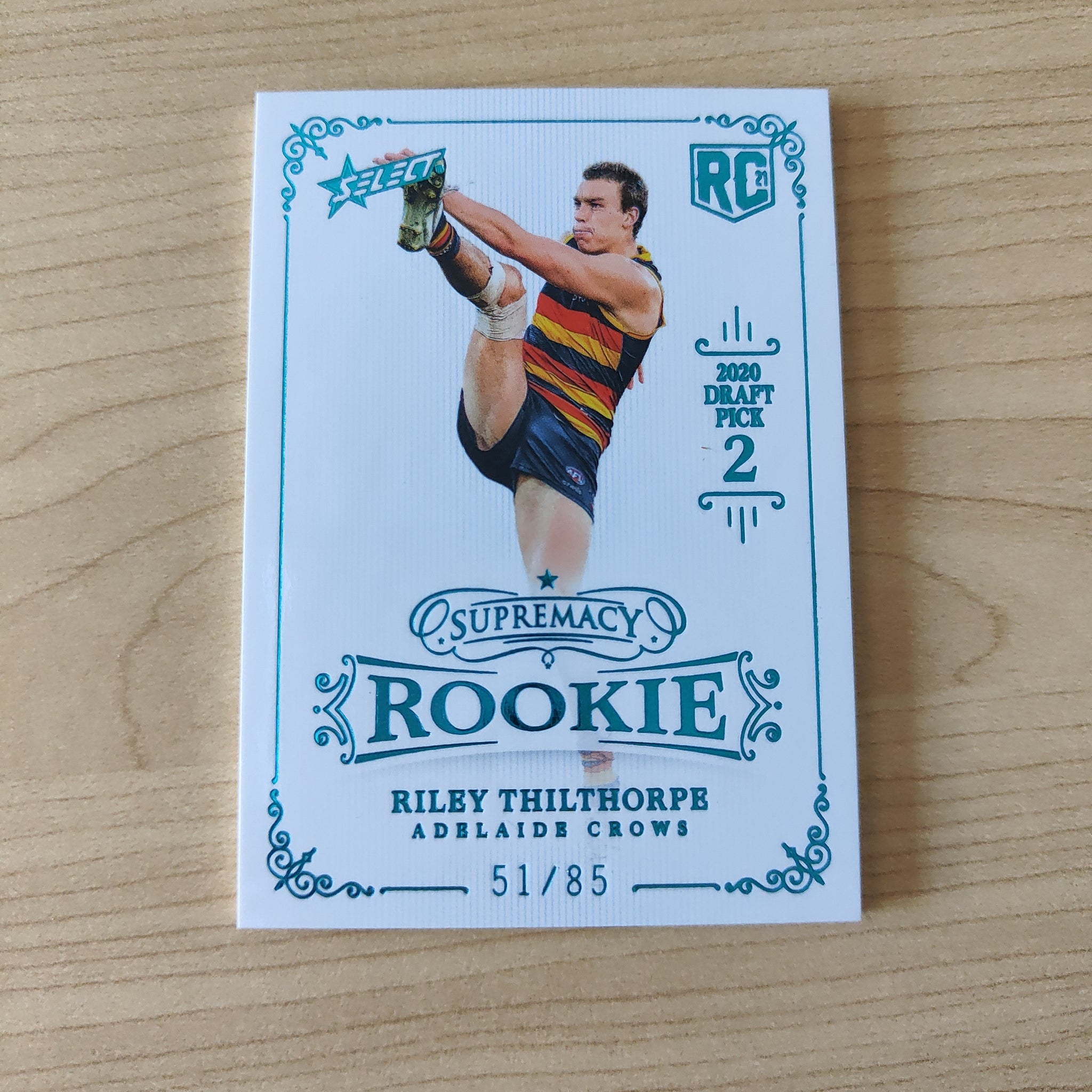 2021 Select Supremacy Rookie Riley Thilthorpe Adelaide No.51/85