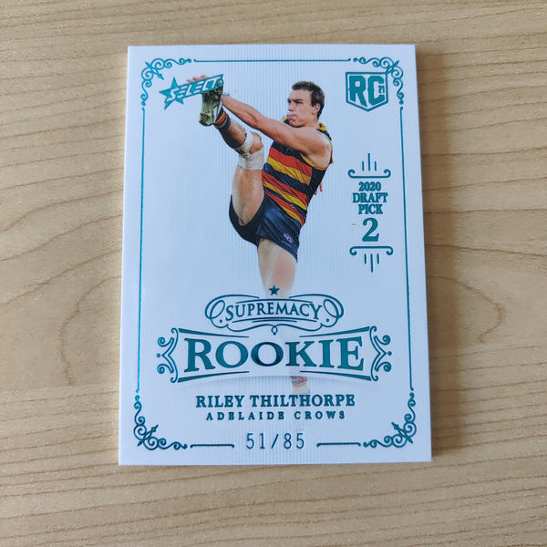 2021 Select Supremacy Rookie Riley Thilthorpe Adelaide No.51/85