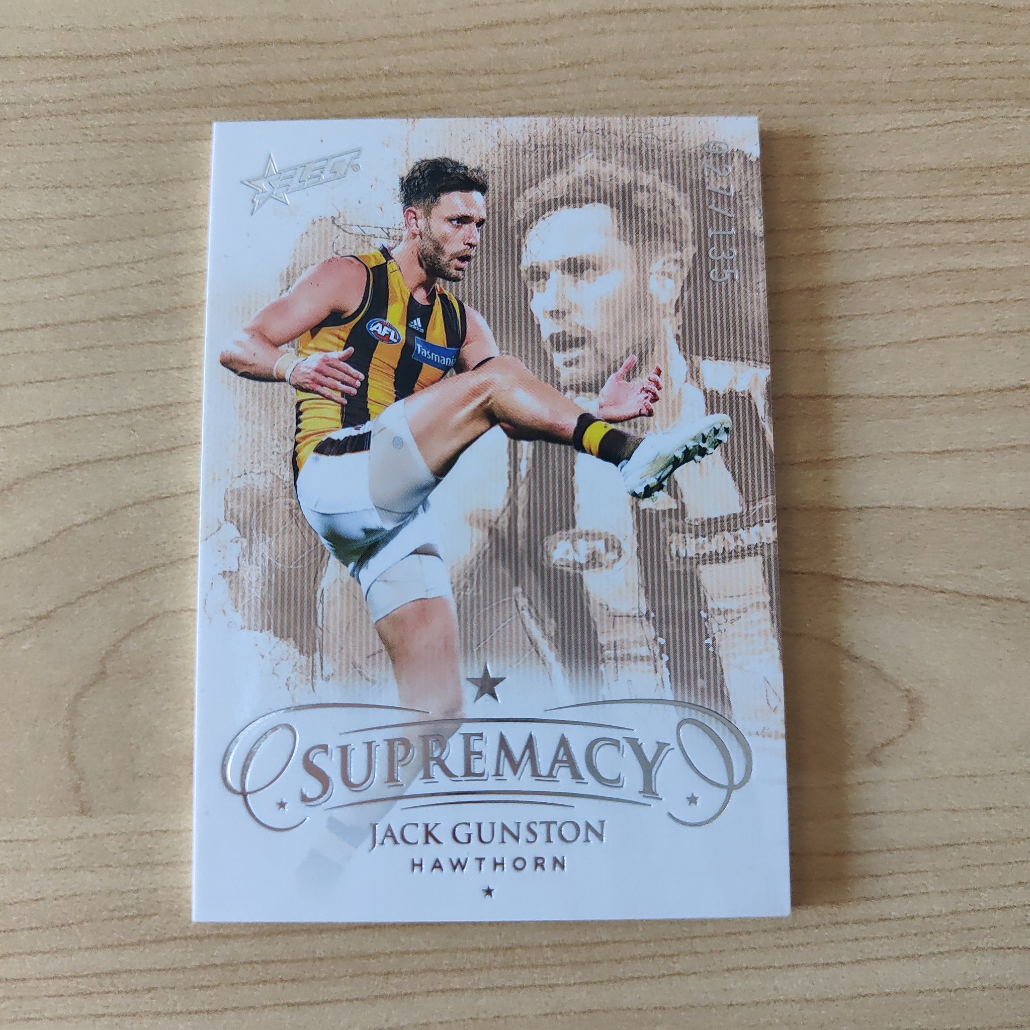 2021 Select Supremacy Silver Base Card Jack Gunston Hawthorn No.027/135