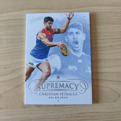 2021 Select Supremacy Silver Base Card Christian Petracca Melbourne No.132/135