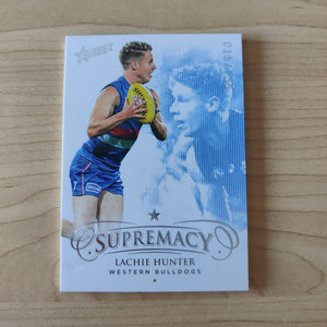 2021 Select Supremacy Silver Base Card Lachie Hunter Western Bulldogs No.015/135