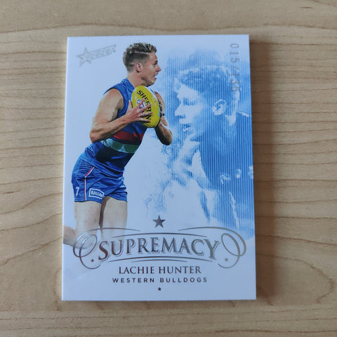 2021 Select Supremacy Silver Base Card Lachie Hunter Western Bulldogs No.015/135