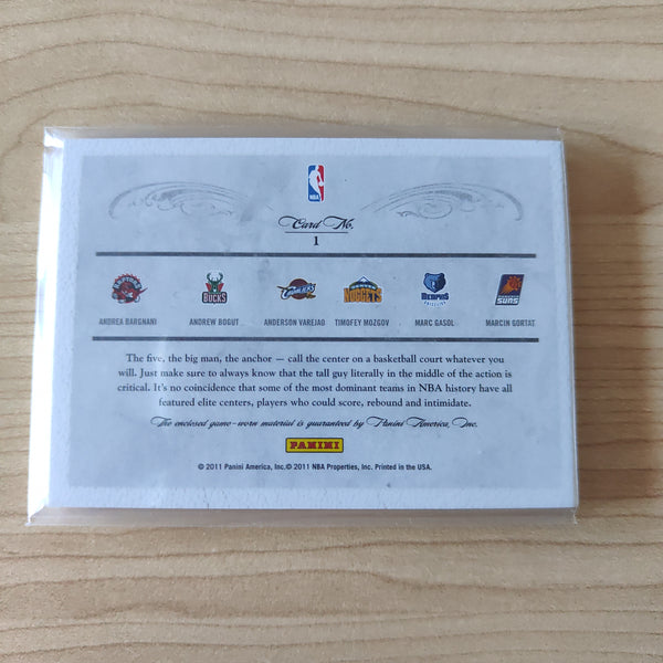 2011 Panini Preferred Center Patch NBA Basketball Card No.02/25