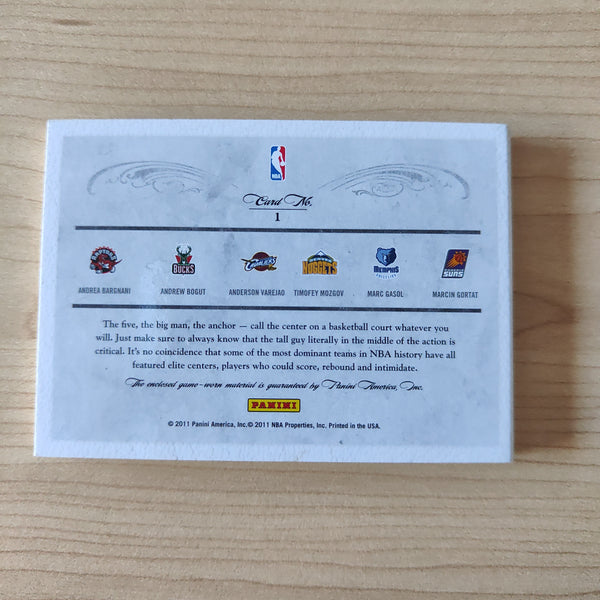 2011 Panini Preferred Center Patch NBA Basketball Card No.116/199