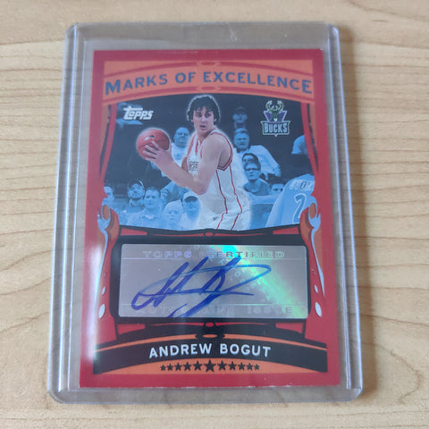 2005 Topps Marks of Excellence Signature Andrew Bogut Bucks NBA Basketball Card