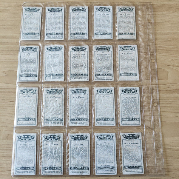 Players Cigarettes Cricketers Caricatures By Rip Complete Set of 50 Cards