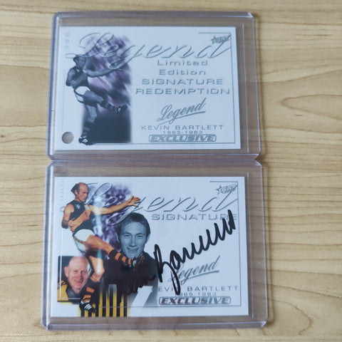 2002 Select Legend Signature Kevin Bartlett Signature Redemption Card