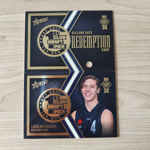 2017 Select Future Force 1st Club Draft Pick Redemption Lachlan Fogarty Geelong Card No.52/80